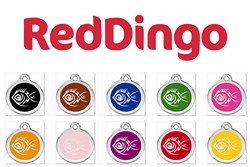 Red Dingo rvs rond - Tribal Fish (1TF)     Reddingo - Hondenpenning - Kattenpenning