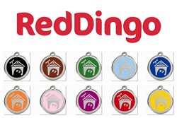 Red Dingo rvs rond - Dog House(1DH)     Reddingo - Hondenpenning - Kattenpenning