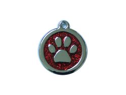 ACTIE! Rond Shine poot 25mm     ID-penning - Hondenpenning - Kattenpenning