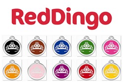 Red Dingo rvs rond - Crown (1CR)     Reddingo - Hondenpenning - Kattenpenning