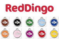 Red Dingo rvs rond - Fish (1FI)     Reddingo - Hondenpenning - Kattenpenning